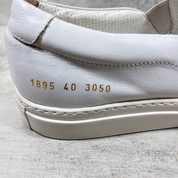Common Projects Leather Slip On Sneakers - Size EU 40 / Men's 7 / Women's 10 - Picture 10 of 10